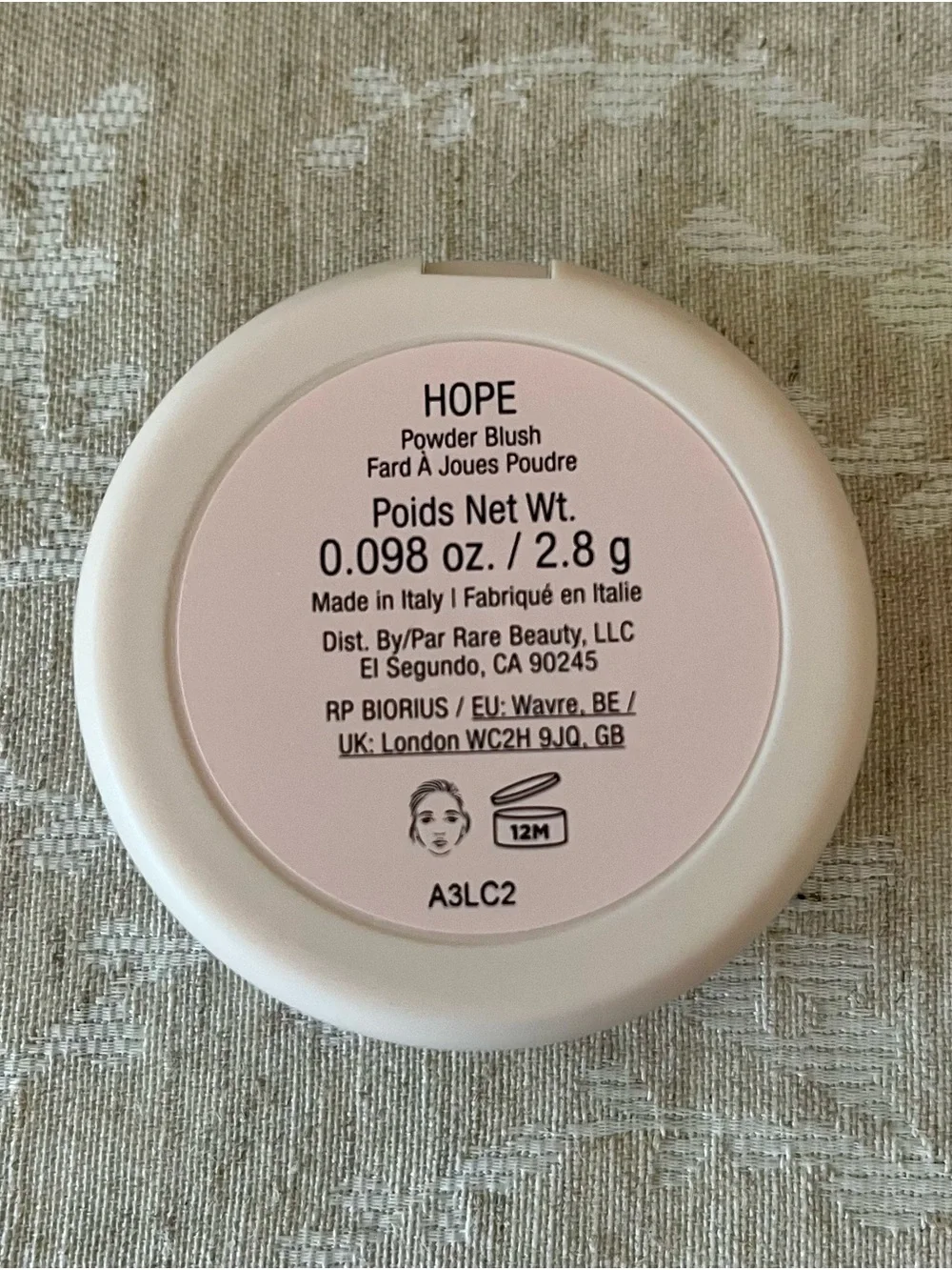 Rare Beauty Soft Pinch Luminous Powder Blush — Hope